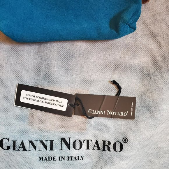 Turquoise Suede Hobo Tote by Gianni Notaro - Picture 12 of 15